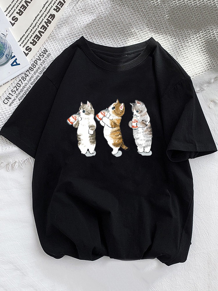 Summer Loving Clothing - 재미있는 오렌지 고양이 여름 여자 티셔츠,