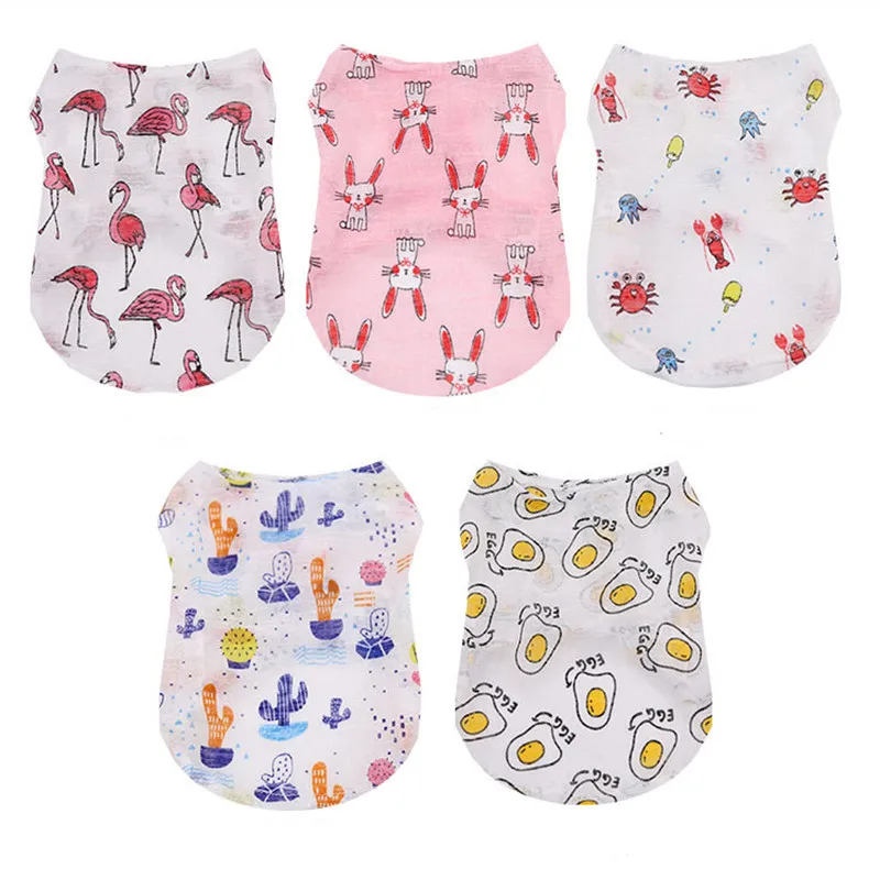 Summer Loving Clothing - 5가지 색상 여름 귀여운 만화 강아지