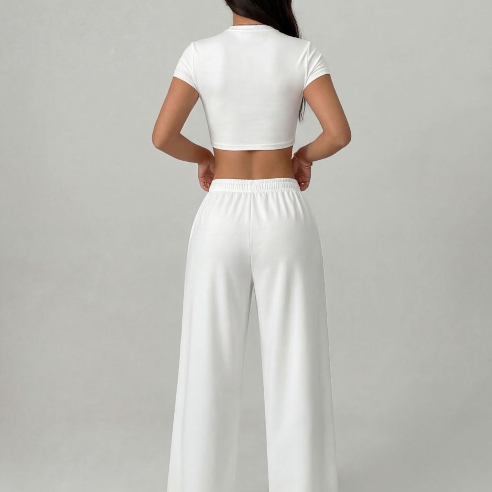 Summer Clothing Aesthetic - 섹시한 여름 여성 의상 슬림핏 반소매