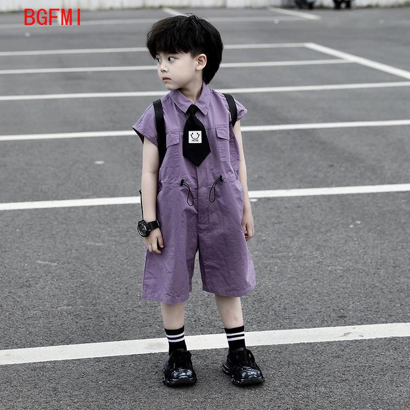 Summer Clothing Kids Boys - 어린이 여름 반바지 작업복 카프리 소년