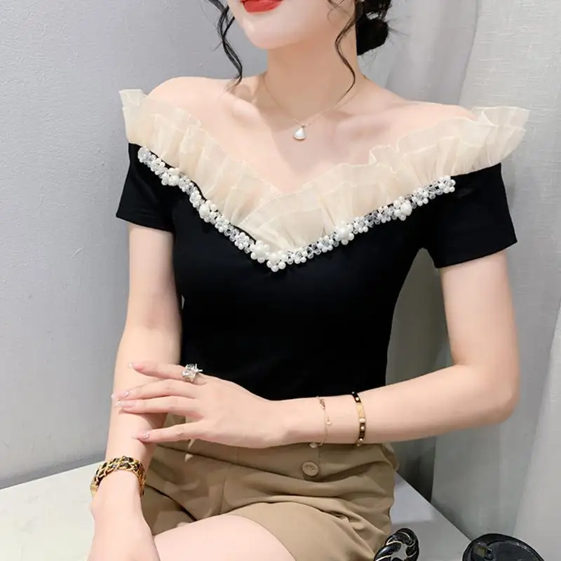 Summer Clothing Reviews - 여름 복장 여성 탑 오프 숄더