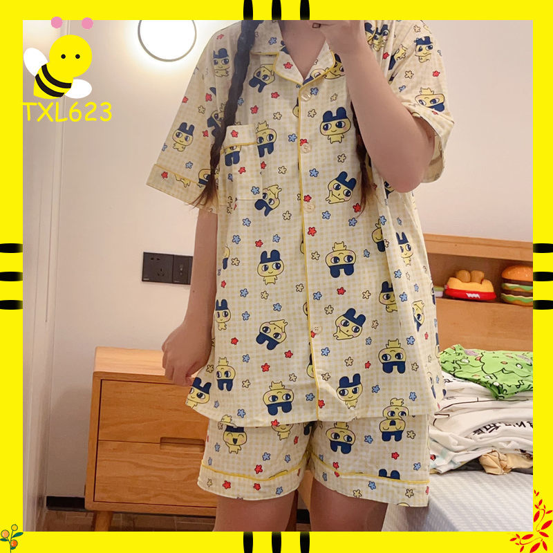 Xl Summer Clothing - Tamagotchi Mameiji 여성 여름 순수 코튼