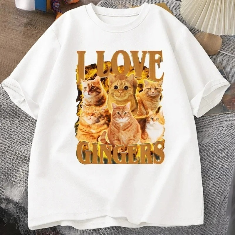 Summer Loving Clothing - I Love Ginger 티셔츠 재미있는 오렌지