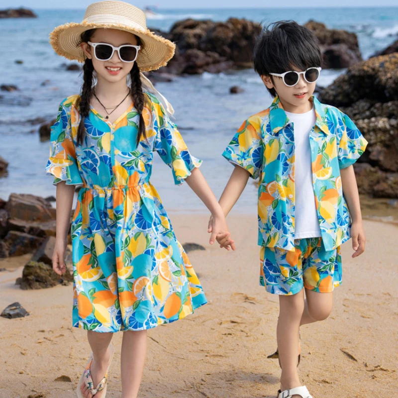 휴가철 커플 룩 부모 자식 옷, 과일 프린트, 가족 매 - Summer Clothing Looks 리뷰 및 가격