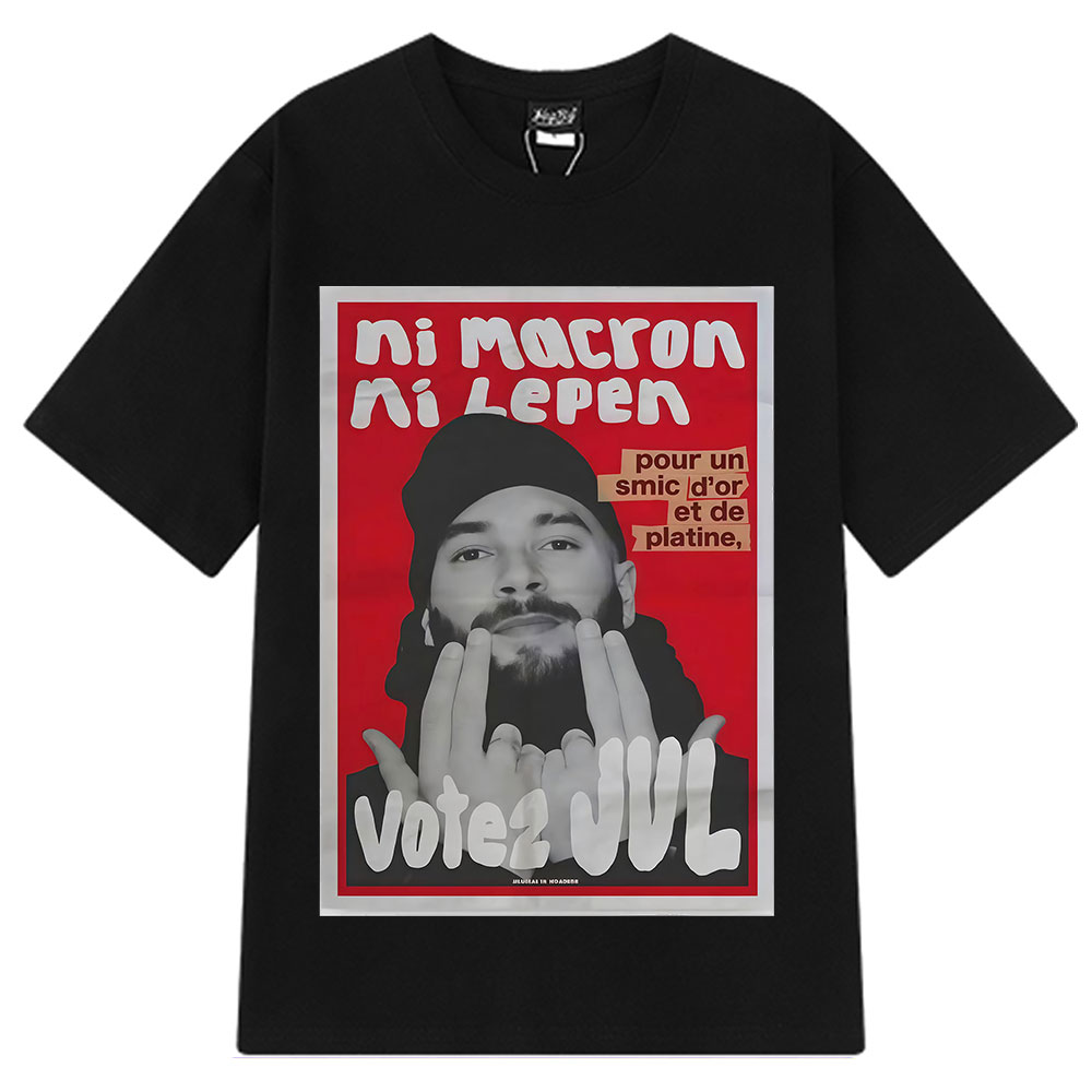 프랑스 랩퍼 Vote JUL 패션 그래픽 티셔츠 남성  - Summer Clothing In French 리뷰 및 가격