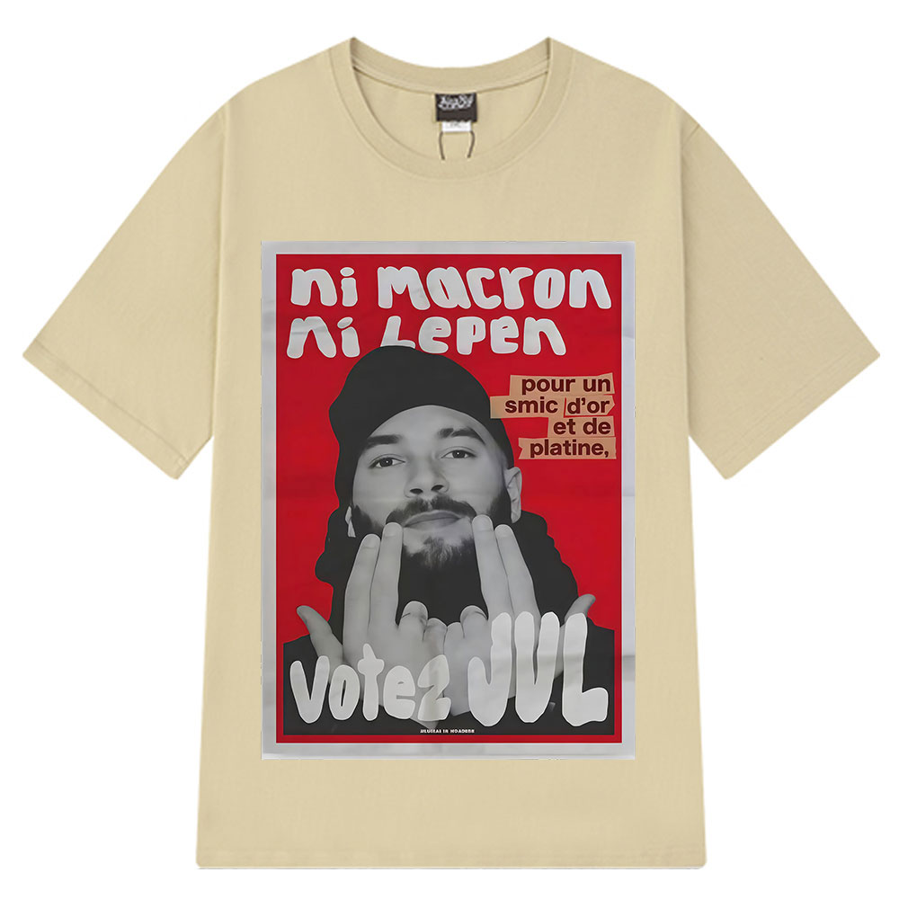 프랑스 랩퍼 Vote JUL 패션 그래픽 티셔츠 남성  - Summer Clothing In French 리뷰 및 가격