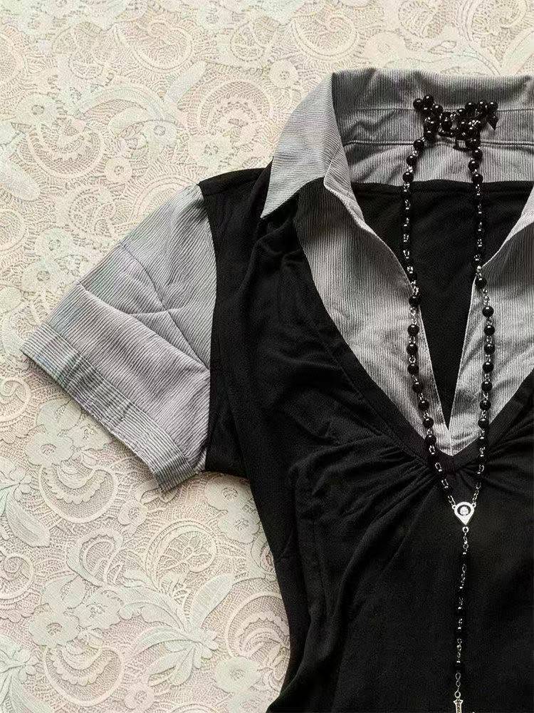 페어리 그런지 에스테틱 티셔츠 여성 빈티지 러플 반팔  - Summer Clothing Aesthetic 리뷰 및 가격
