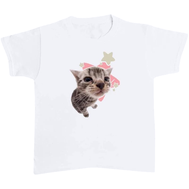 하라주쿠 고양이 요정 여성 패션 고스 캐주얼 티셔츠 Y - Summer Clothing Reviews 리뷰 및 가격
