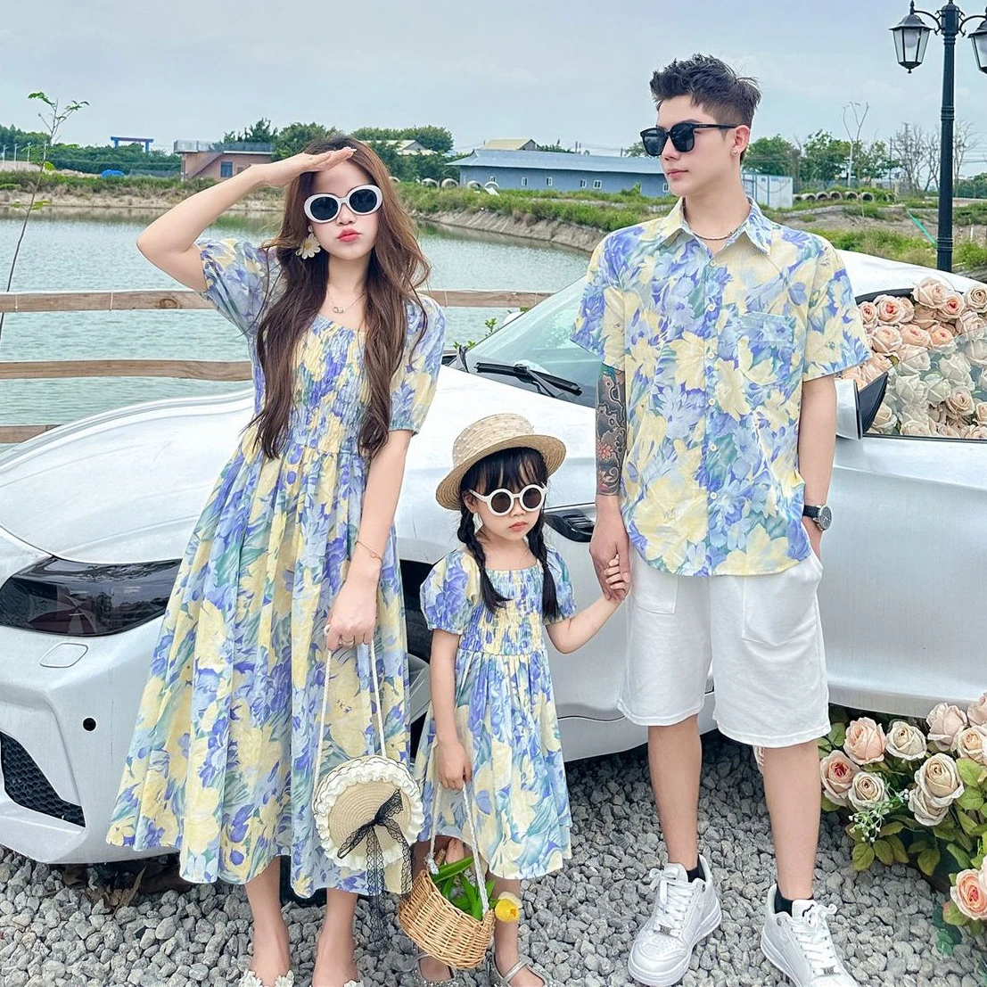 휴일룩 가족 매칭 의류 휴가 엄마 딸 소녀 스모크 드레 - Summer Clothing Looks 리뷰 및 가격