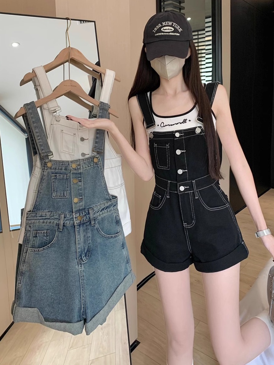 Rompers 여성 솔리드 멜빵 데님 휴가 달콤한 소녀 - Summer Loving Clothing 리뷰 및 가격