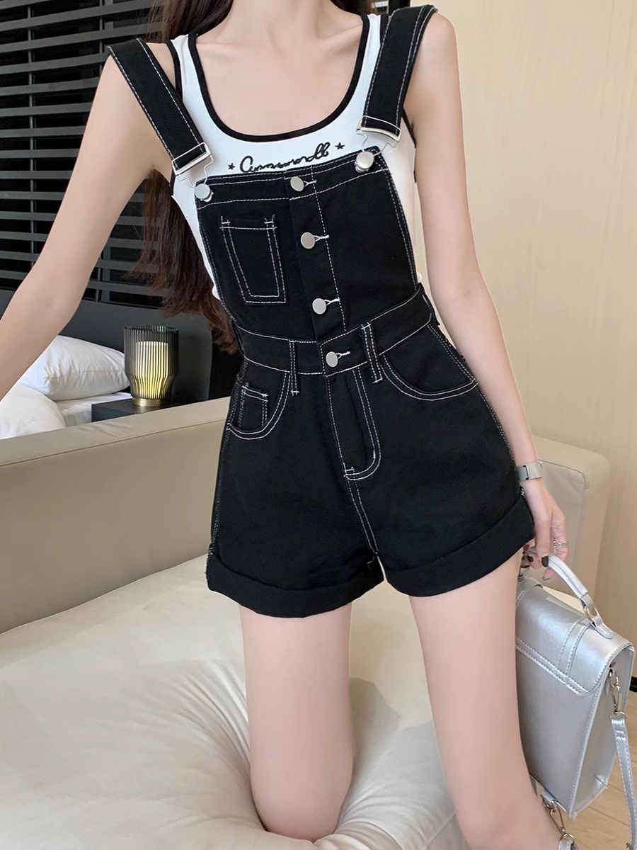 Rompers 여성 솔리드 멜빵 데님 휴가 달콤한 소녀 - Summer Loving Clothing 리뷰 및 가격
