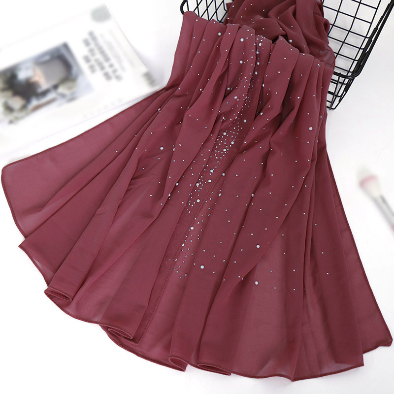 새로운 일반 다이아몬드 비즈 버블 쉬폰 인스턴트 Hij - Summer Clothing Hijab 리뷰 및 가격