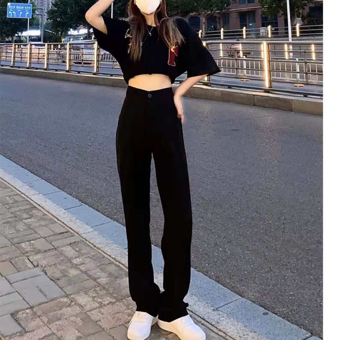 플레어 진 고딕 의류 힙합 분위기 인기 미학 하라주쿠  - Summer Clothing Vibes 리뷰 및 가격
