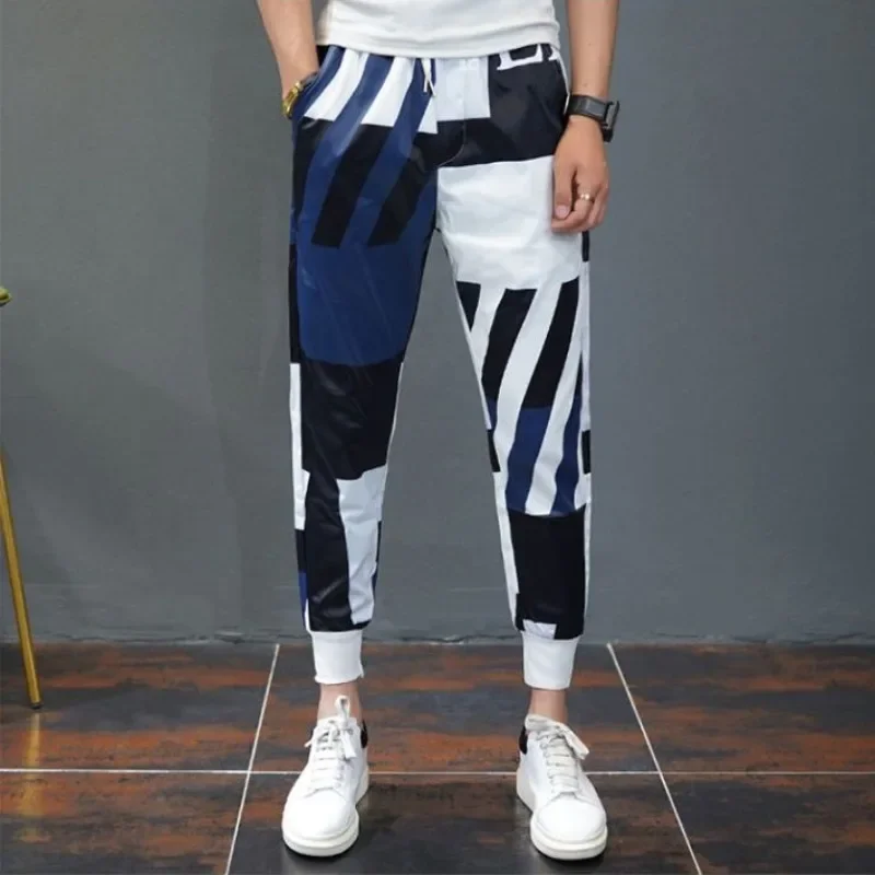 슬림 핏 폴리에스터 남성 캐주얼 바지 남성용 긴 바지  - Summer Clothing Aesthetic 리뷰 및 가격