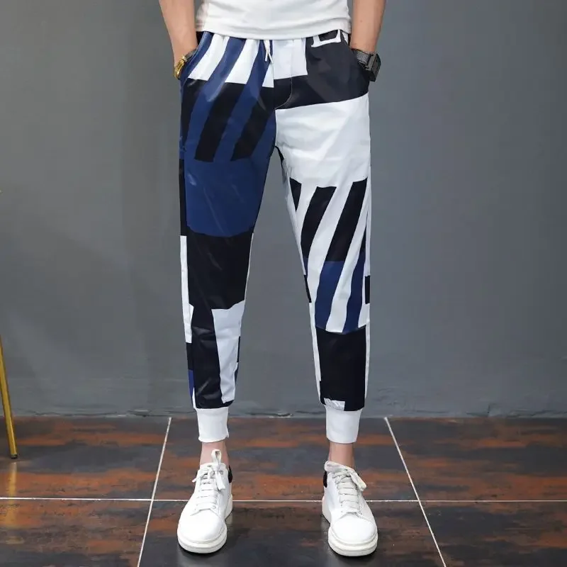 슬림 핏 폴리에스터 남성 캐주얼 바지 남성용 긴 바지  - Summer Clothing Aesthetic 리뷰 및 가격
