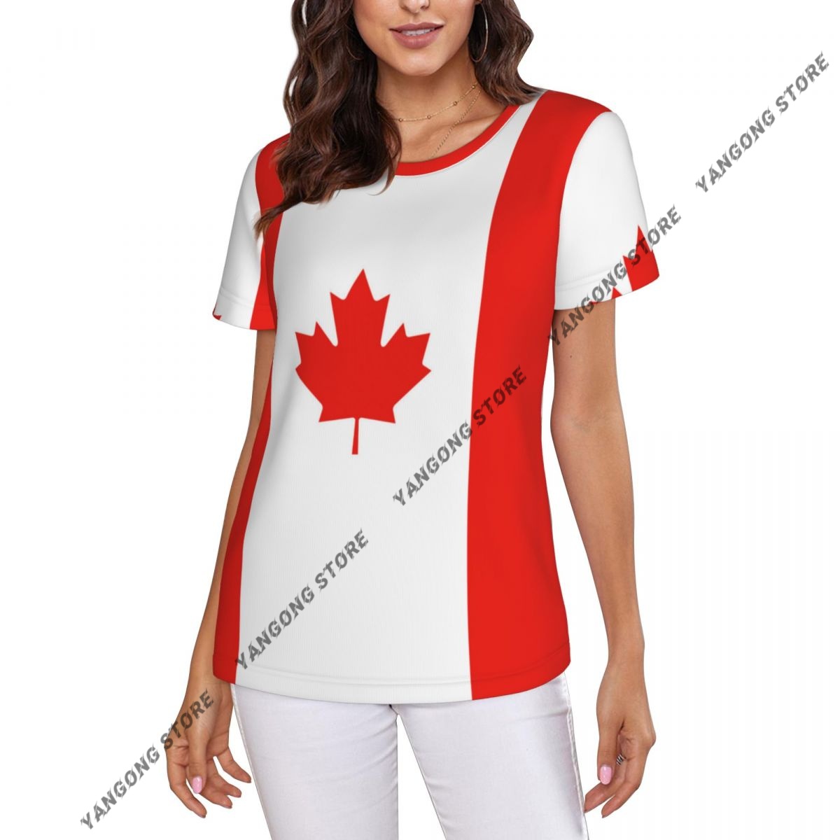여성 티셔츠 캐나다 캐나다 국기 Tshirt 여성 캐주 - Summer Clothing Women Canada 리뷰 및 가격