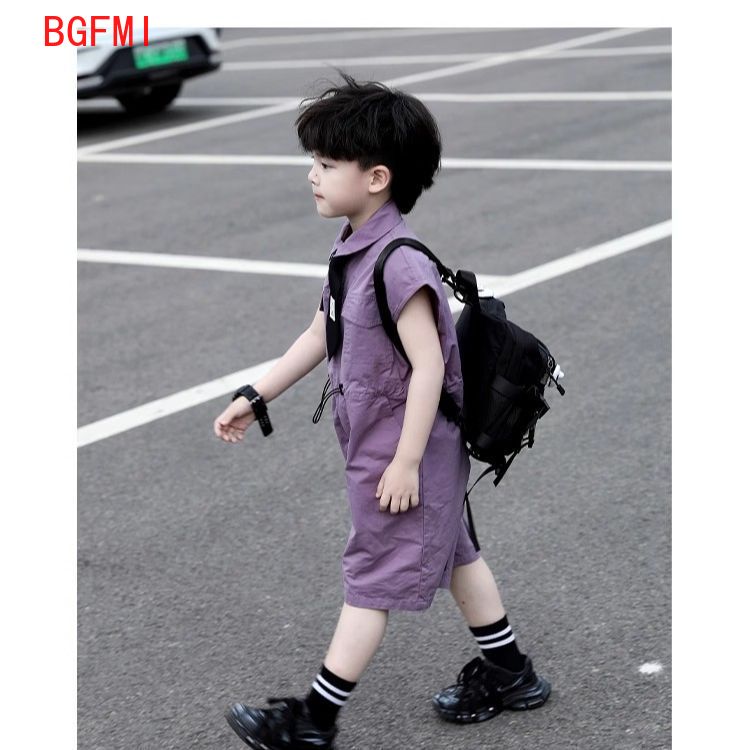 어린이 여름 반바지 작업복 카프리 소년 보라색 바지와  - Summer Clothing Kids Boys 리뷰 및 가격