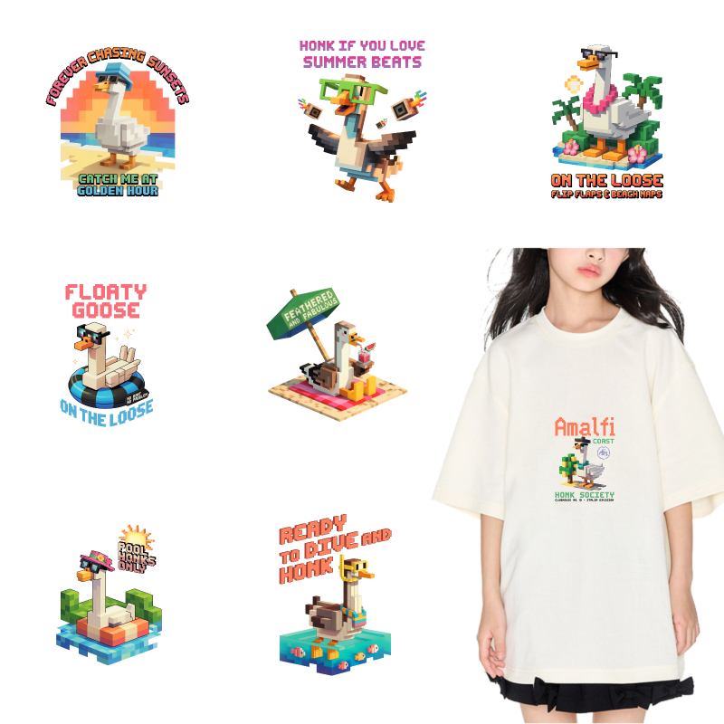 2PCS 아말피 덕 썸머 바이브스 다리미 부착 패치 D - Summer Clothing Vibes 리뷰 및 가격