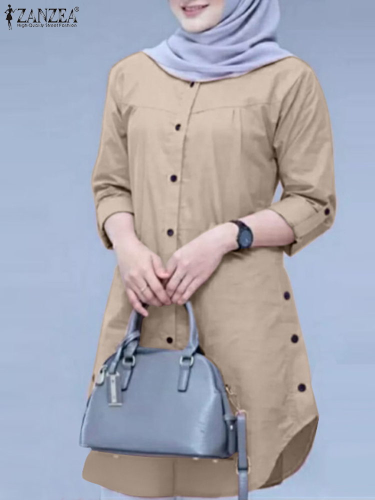 2026 ZANZEA 봄 셔츠 패션 여성 O넥 긴팔 탑 - Summer Clothing Hijab 리뷰 및 가격