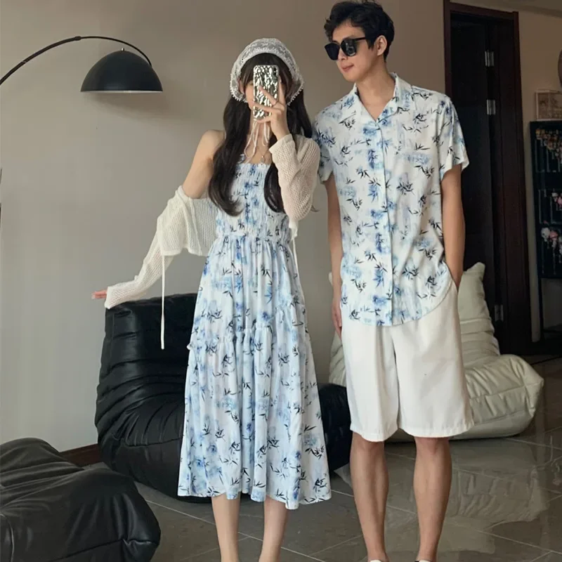 리조트 커플 룩 부모와 자녀 여름 옷 가족 일치하는 휴 - Summer Clothing Looks 리뷰 및 가격