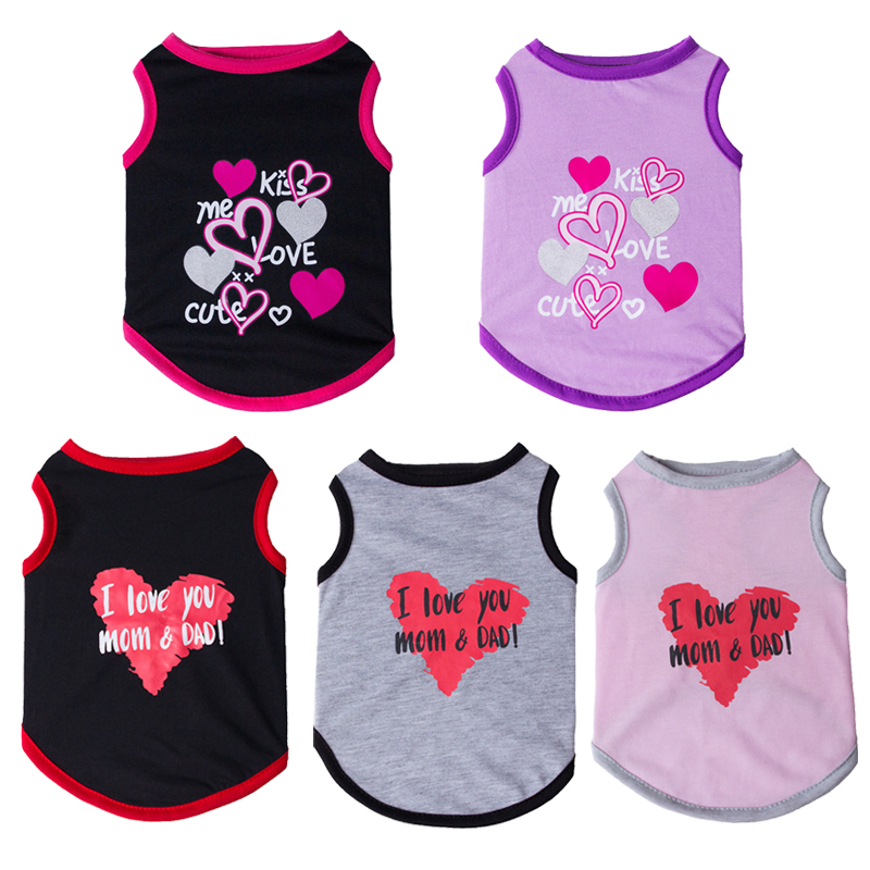 사랑스러운 강아지 고양이 개 민소매 조끼 작은 개를위한 - Summer Loving Clothing 리뷰 및 가격