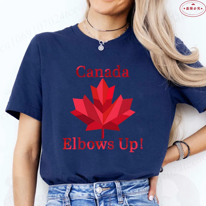 Elbows Up 캐나다 여성 티셔츠 재미 있은 레트로 - Summer Clothing Women Canada 리뷰 및 가격