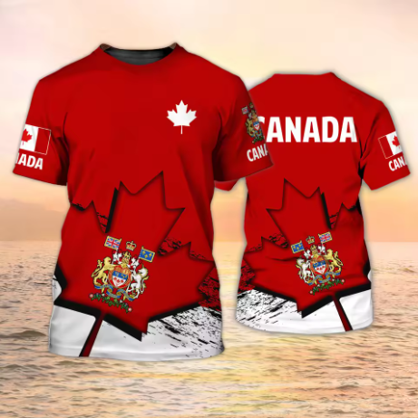 캐나다 티셔츠 캐나다 국기 엠블럼 메이플 리프 3D 프 - Summer Clothing Women Canada 리뷰 및 가격