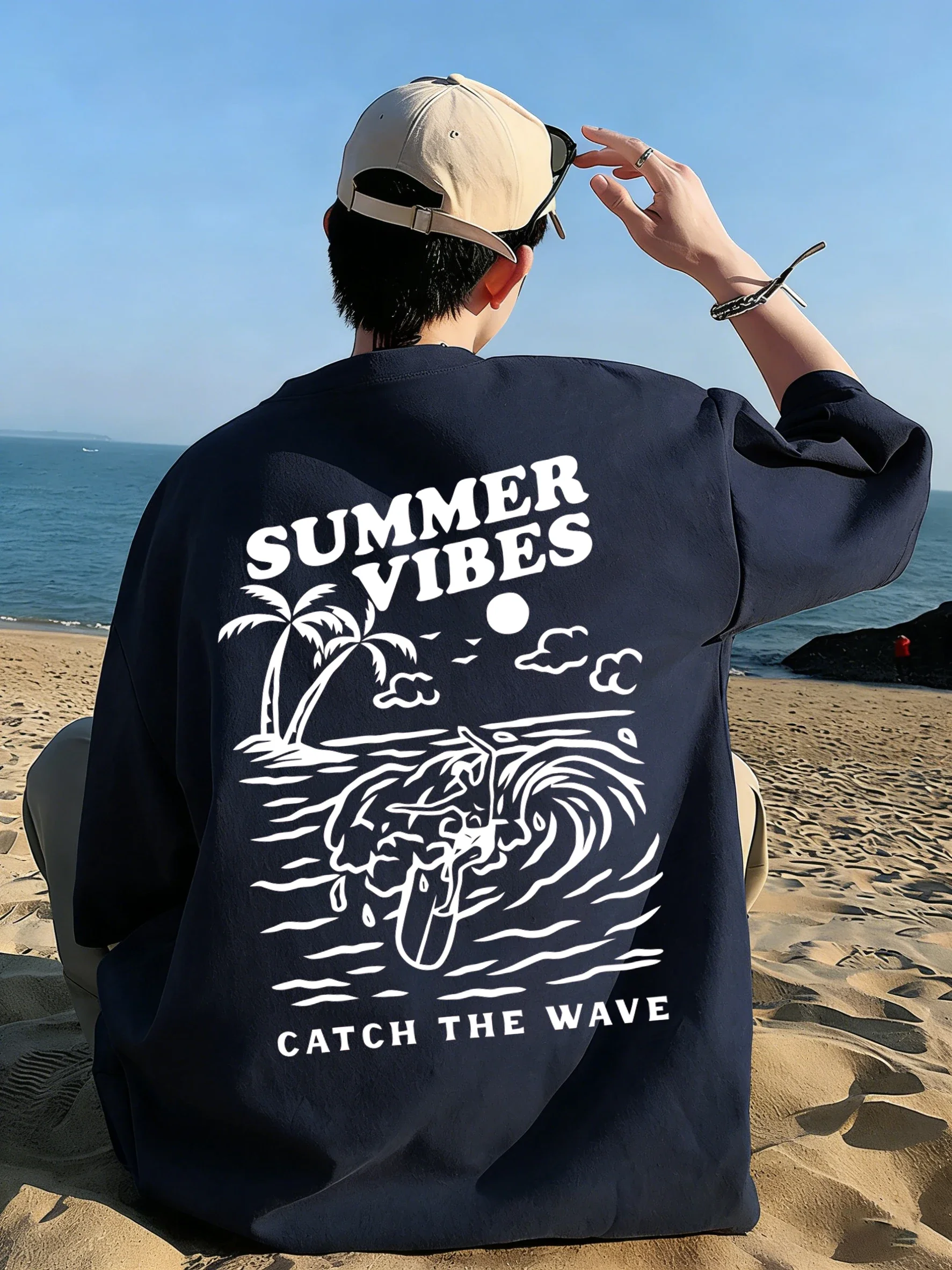 Summer Vibes Catch The Wave 티셔 - Summer Clothing Vibes 리뷰 및 가격