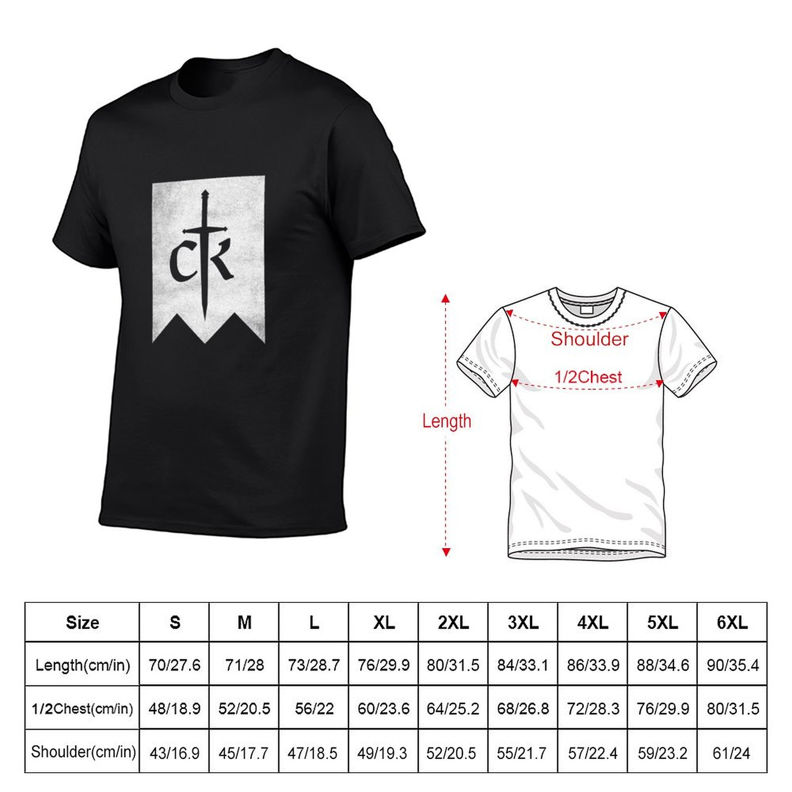 Crusader Kings 3 디스트레스드 로고 티셔츠 - Summer Clothing Aesthetic 리뷰 및 가격