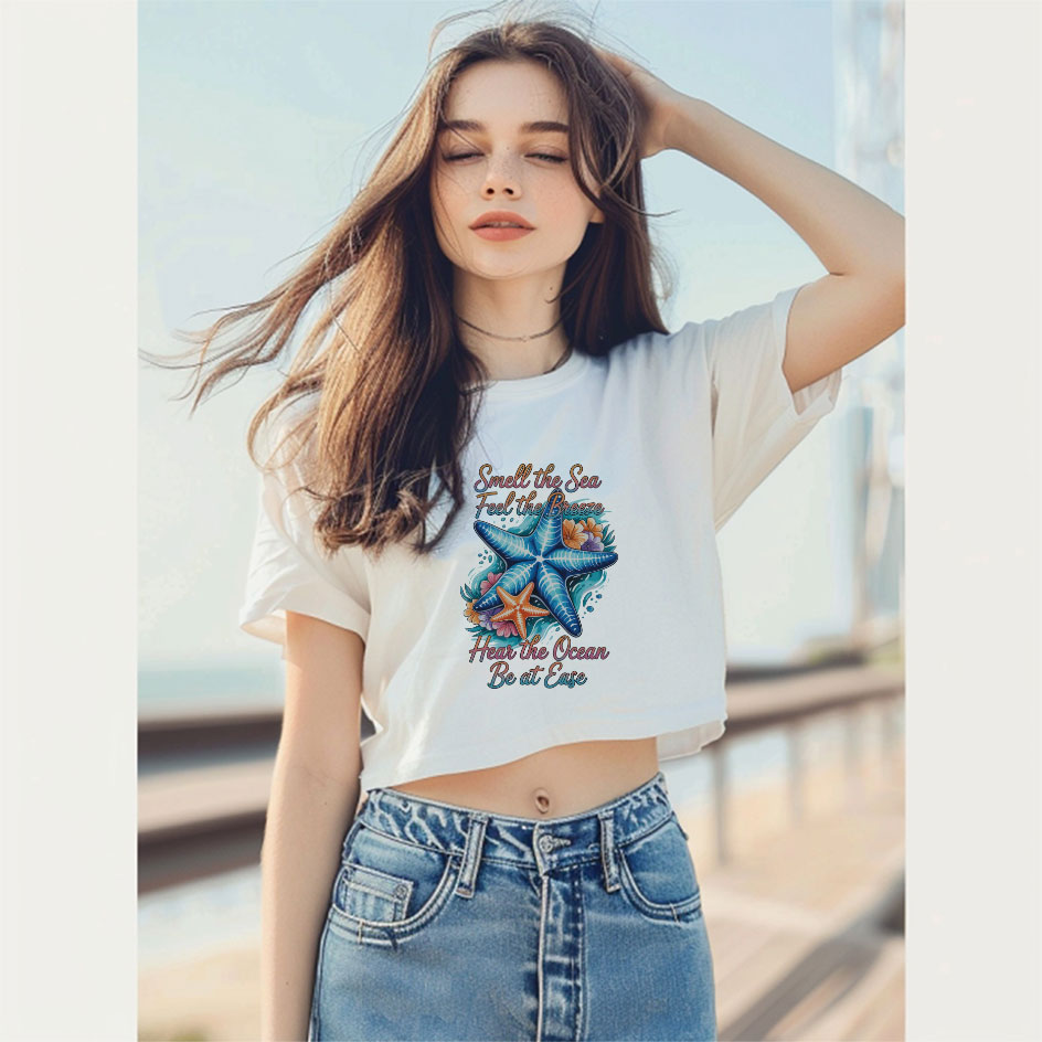 밝은 만화 열전달 데칼 - 바다 동물 재미있는 오리 여 - Summer Duck Clothing 리뷰 및 가격