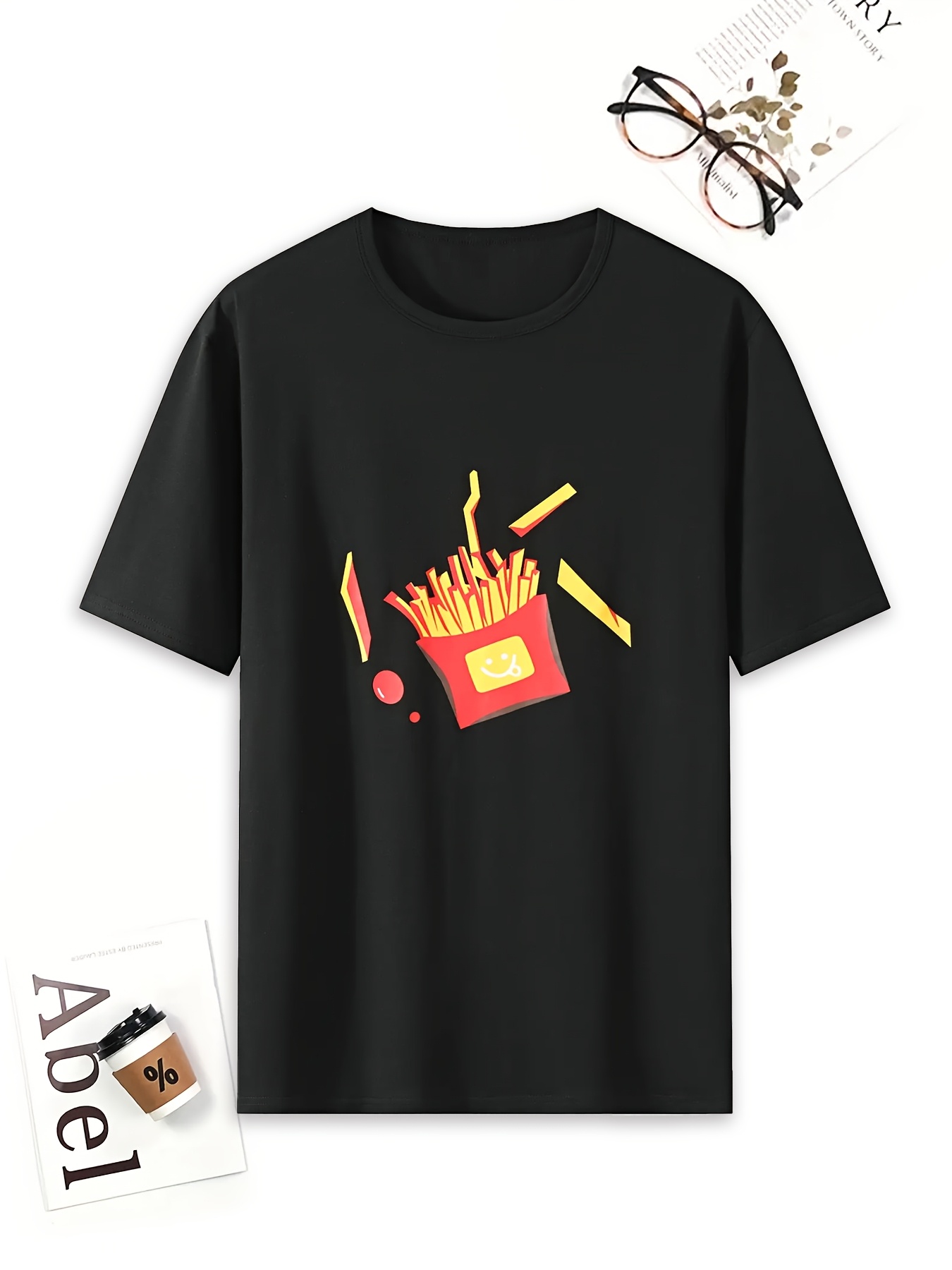 프렌치 프라이 프린트가 있는 캐주얼 잠옷 세트(반바지와 - Summer Clothing In French 리뷰 및 가격