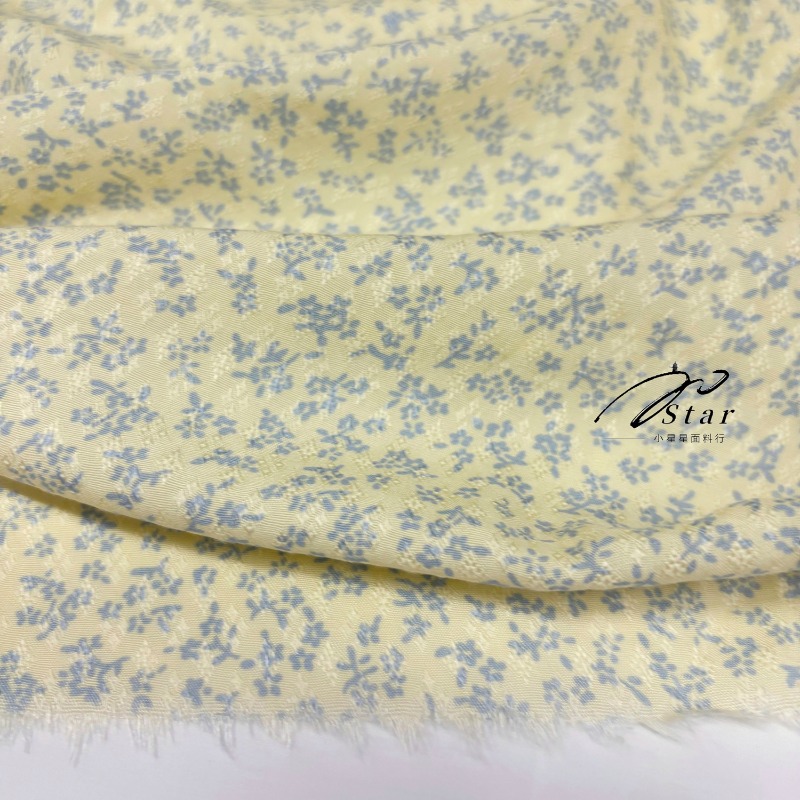부드러운 드레이프 라이트 옐로우 자카드 순수 코튼 린넨 - Soft Summer Yellow Clothing 리뷰 및 가격