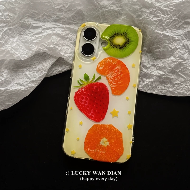 여름 풀스크린 과일 딸기 키위 오렌지 수박 폰 케이스  - Summer Closet 리뷰 및 가격